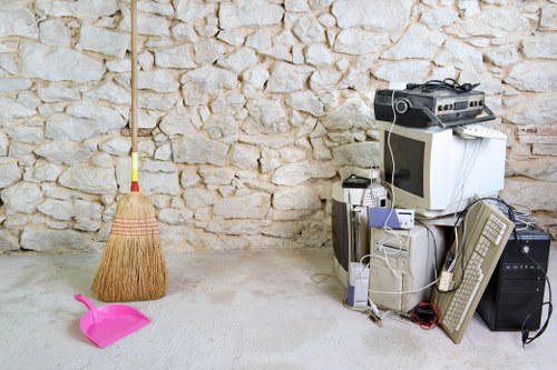 Clean and organized space after flat clearance in Barnes
